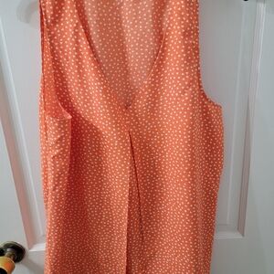 Daniel Rainn Orange Top with White Heart Design